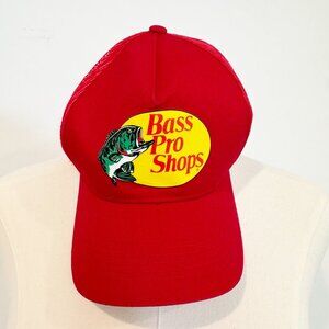 Bass Pro Shops Adjustable‎ Red Trucker Hat Unisex